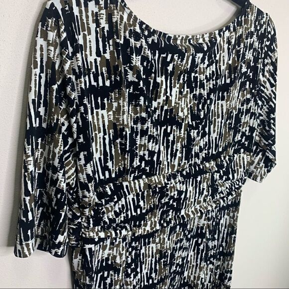 Ann Taylor size 8 brown abstract design dress A1 - Picture 5 of 8